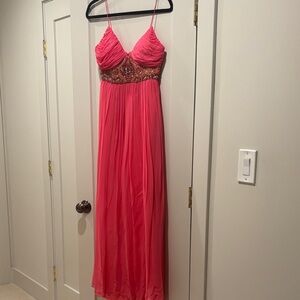 Aidan Mattox Elegant Coral Gown